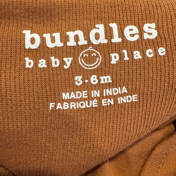 Bundles Baby Place My 1st Thanksgiving Bodysuit 3-6M Brown 100% Organic Cotton - Picture 6 of 10